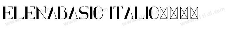 ElenaBasic Italic字体转换